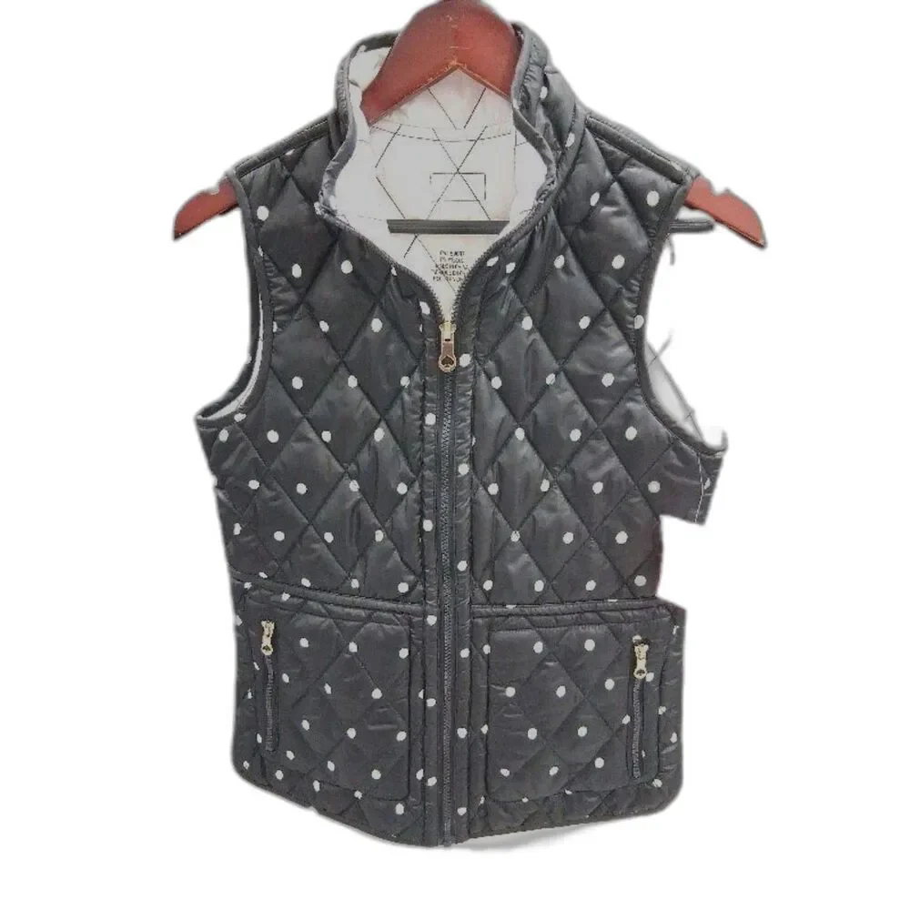 Kate Spade Quilted Reversible Polka Dot Vest - Size XS - NWT